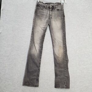 VINTAGE Tsubi Ksubi Women Jeans 8 Gray‎ Distressed Slim 34" Inseam
